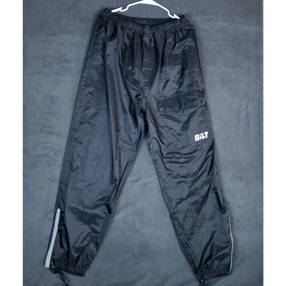 BILT BLW 8 Waterproof Motorcycle Over Pants XL Black Riding Rain Snow - Picture 1 of 14